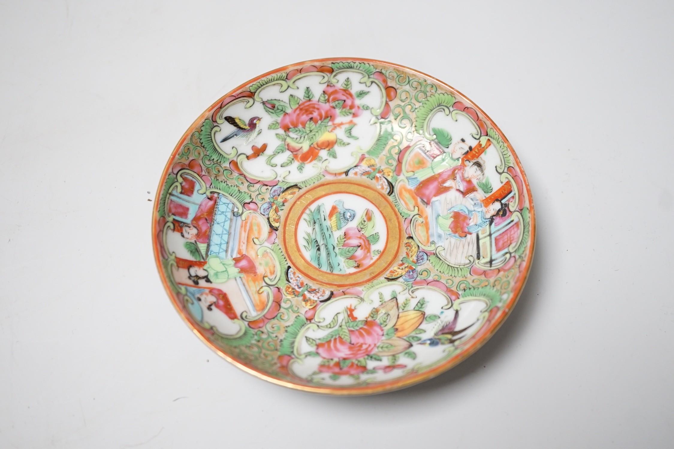 A group of 19th/20th century Chinese enamelled porcelain and a Samson armorial plate